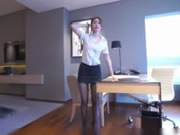 نموذج صيني من الحرير الأسود زي السكرتير في الفندق